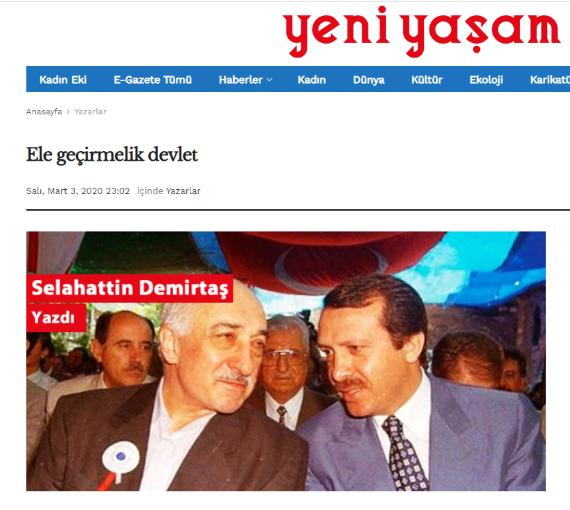 3 Mart 2020 - Yeniyaşam Gazetesi 